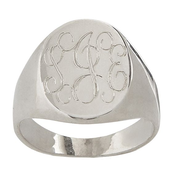 Sarah Chloe Classic Oval Signet Ring