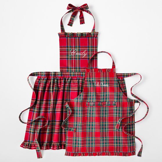 Tartan Plaid Ruffle Apron