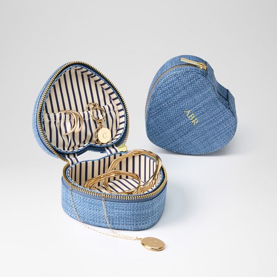 Raffia Heart Jewelry Case