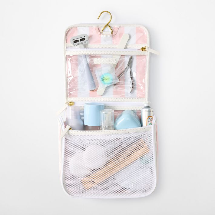 clear plastic travel toiletry bags 3Pcs Crystal PVC Bag Kit for Women Men, Cosmetic 3 oz bottles Fancy Clear Travel Cosmetic Bag