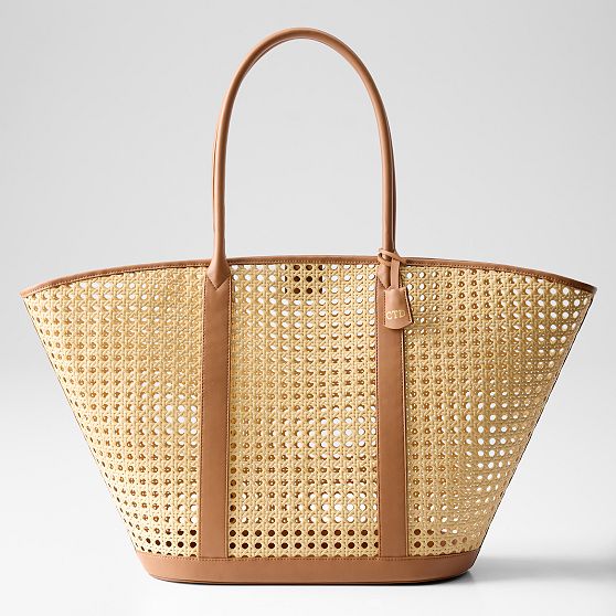 Waterproof Caning Wide Tote