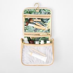boracay premium hanging travel toiletry bag Clear Coated Hanging Travel Pouch, Navy-White Cabana