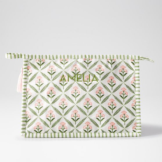 Block Print Canvas Pouch