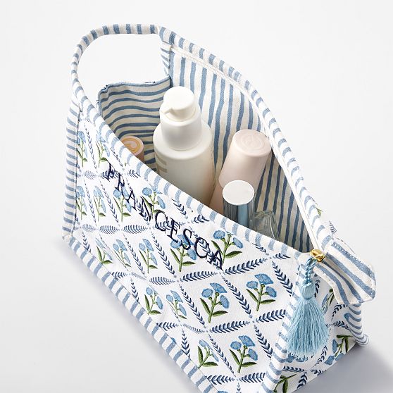Block Print Canvas Pouch