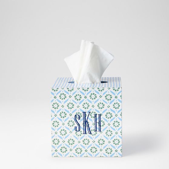 Block Print Lacquer Tissue Box