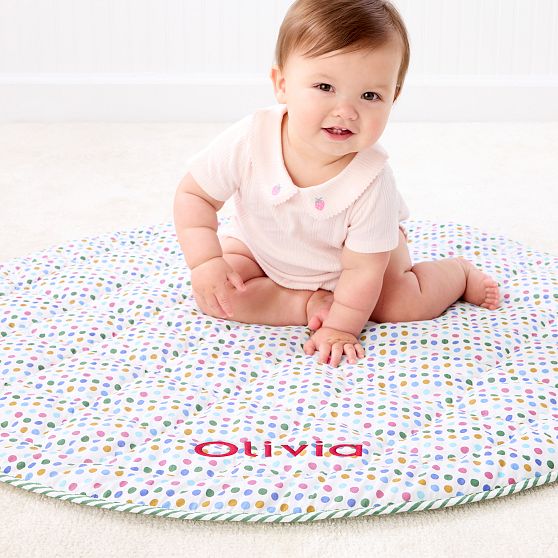 Block Print Quilted Play Mat