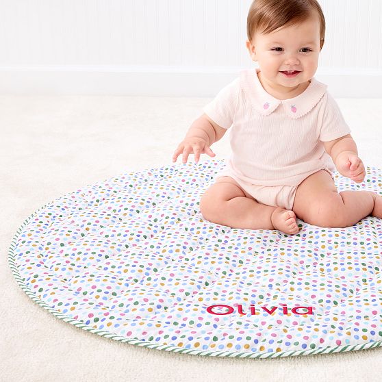 Block Print Quilted Play Mat