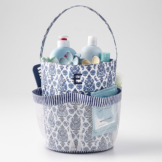 Block Print Shower Caddy