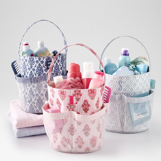Block Print Shower Caddy