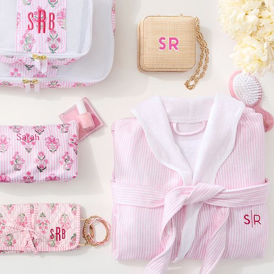 Patterned Scalloped Bath Robe