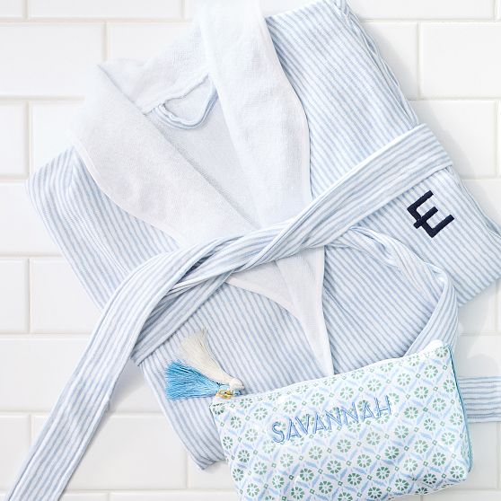 Patterned Scalloped Bath Robe