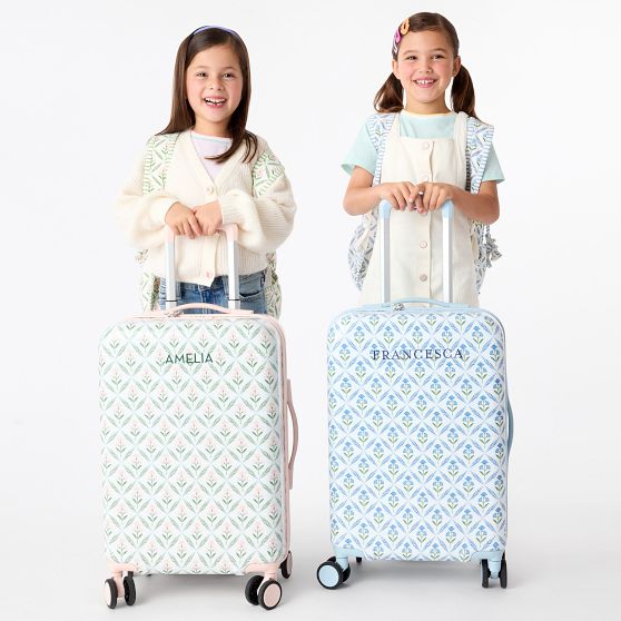 Trellis Block Print Carry-On Luggage