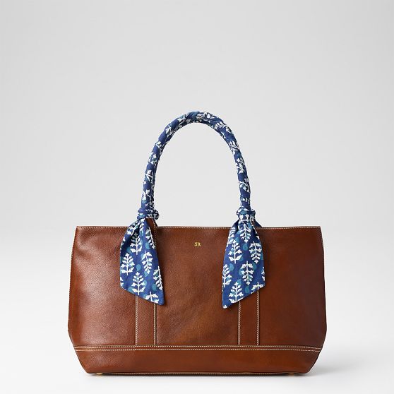 Mongrammed Daily Leather Tote Bag | Mark and Graham