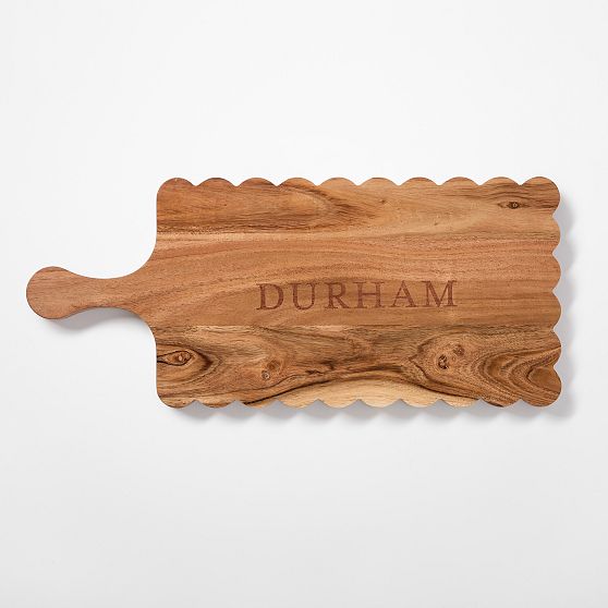 Scalloped Wood Cheese Board