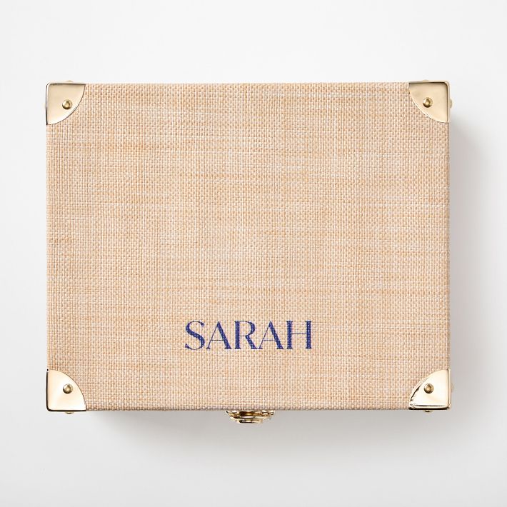 Montauk Raffia Trunk Jewelry Box | Mark and Graham