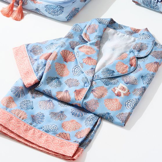 Seashells Sateen Short Pajama Set
