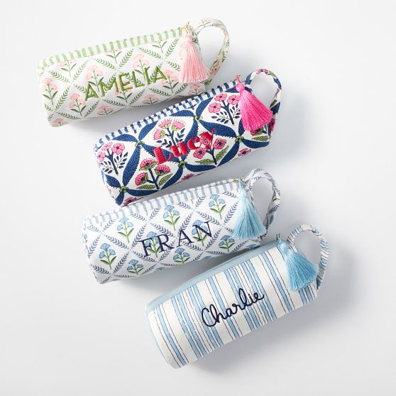 Block Print Canvas Essentials Pouch