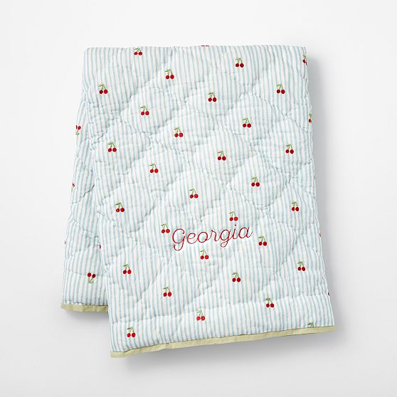 Embroidered Quilted Blanket