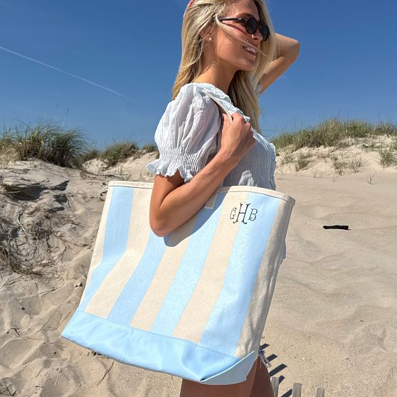 Mark &amp; Graham x Steele Striped Canvas Tote