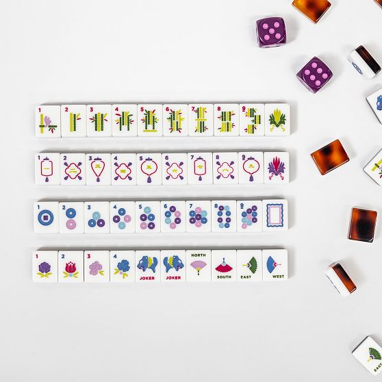 Bam Bird Boutique Travel Tortoise Mahjong Tile Set