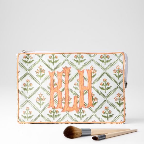 Clear Coated Appliqué Pouch