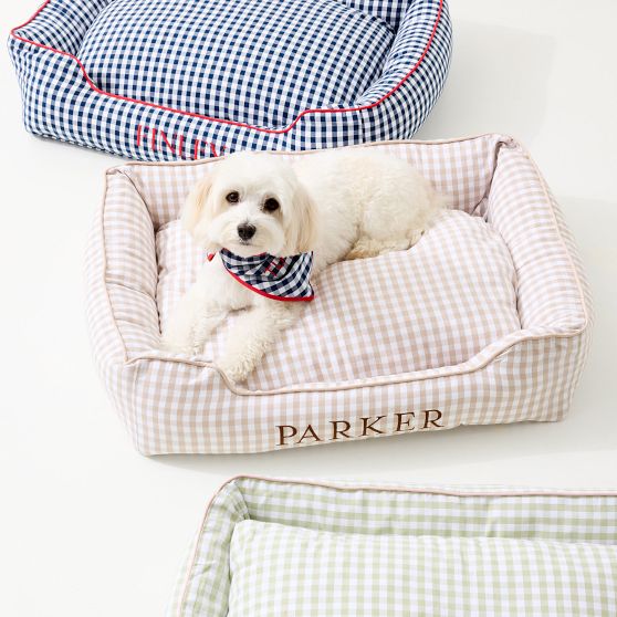 Gingham Deluxe Dog Bed Lounger