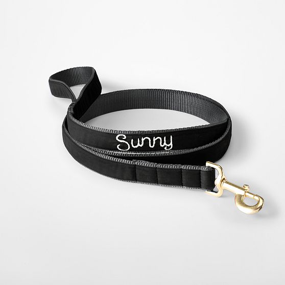 Hand-Embroidered Velvet Dog Leash