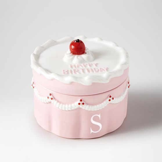 Hand Painted Birthday Cake Keepsake Box