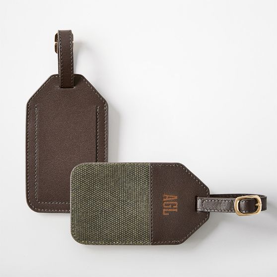 Hayes Canvas and Leather Luggage Tag