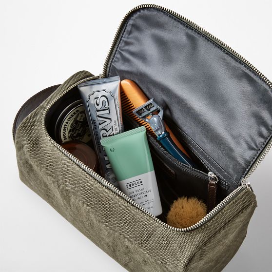 Hayes Canvas and Leather Travel Pouch
