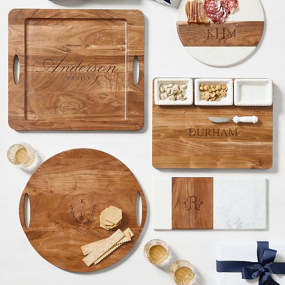 Wood and Marble Rectangle Cheese Board