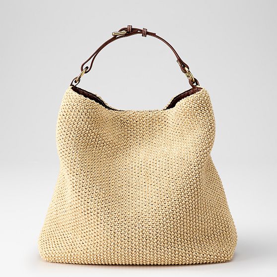 Emilia Italian Raffia Hobo