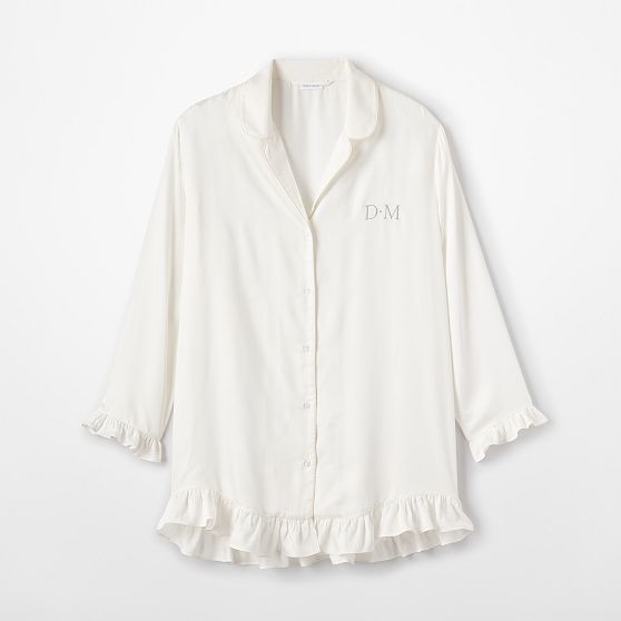 Ruffle Sateen Night Shirt