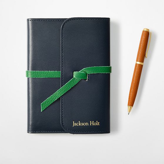 Leather Refillable Journal with Tie