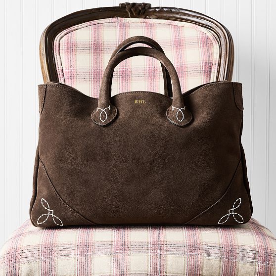 Elisabetta Embroidered Suede Handbag