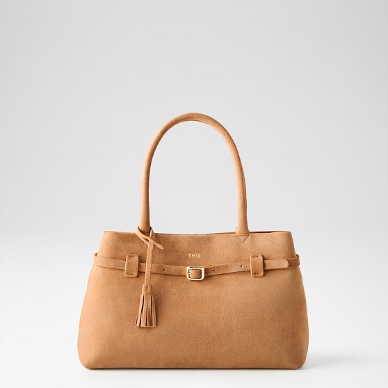 Isabella Belted Suede Handbag
