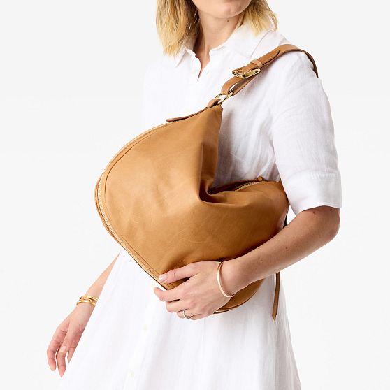 Italian Leather Slouch Hobo Bag