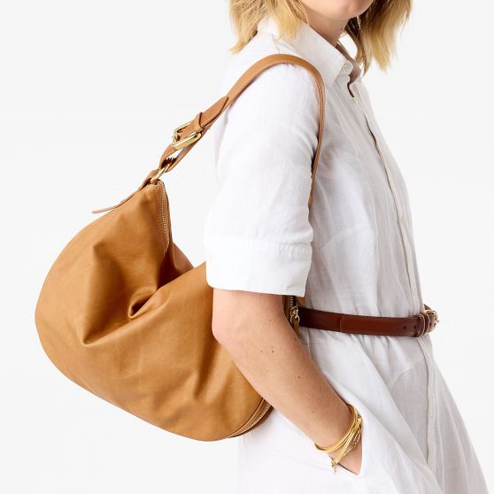 Italian Leather Slouch Hobo Bag