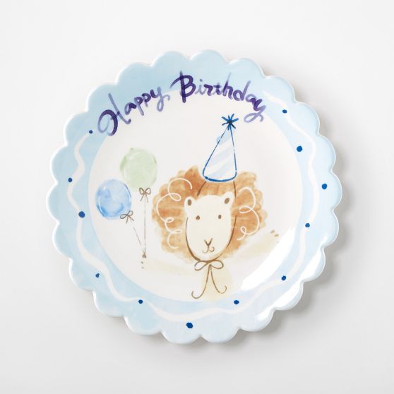 Hand Painted Birthday Dessert Plate