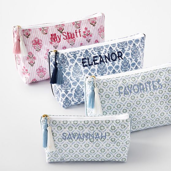 Clear Coated Travel Pouch, Set of 2