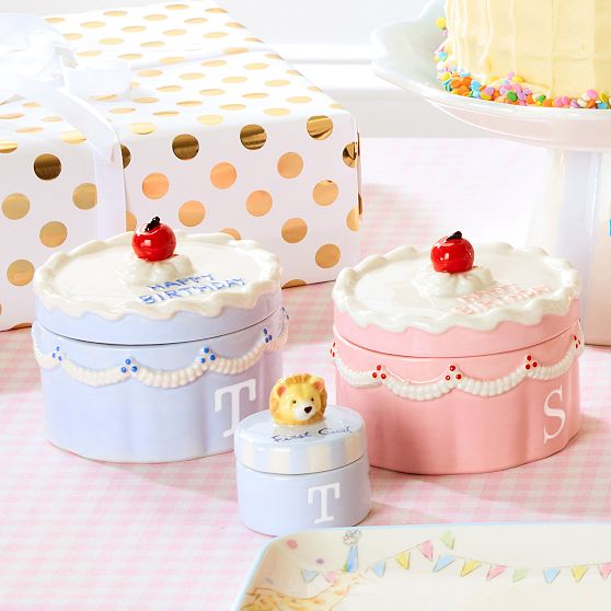 Hand Painted Birthday Cake Keepsake Box
