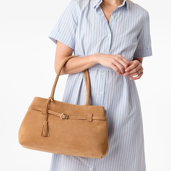 Isabella Belted Suede Handbag