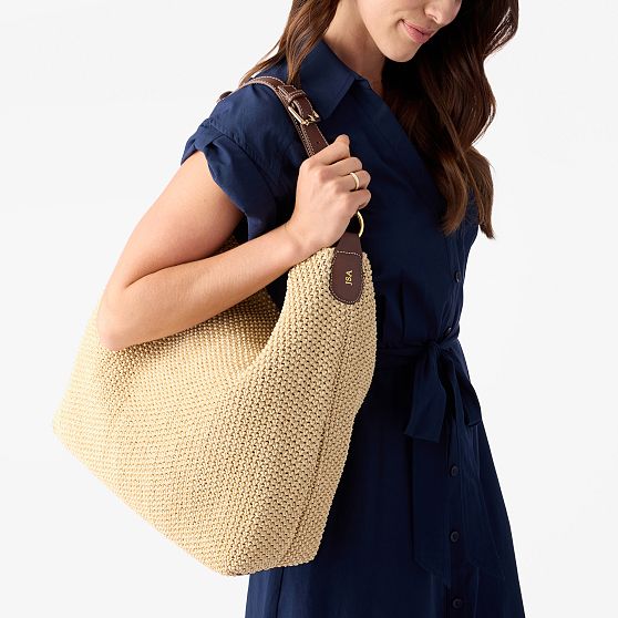 Emilia Italian Raffia Hobo