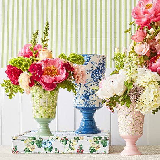Sanderson Ceramic Pedestal Vase