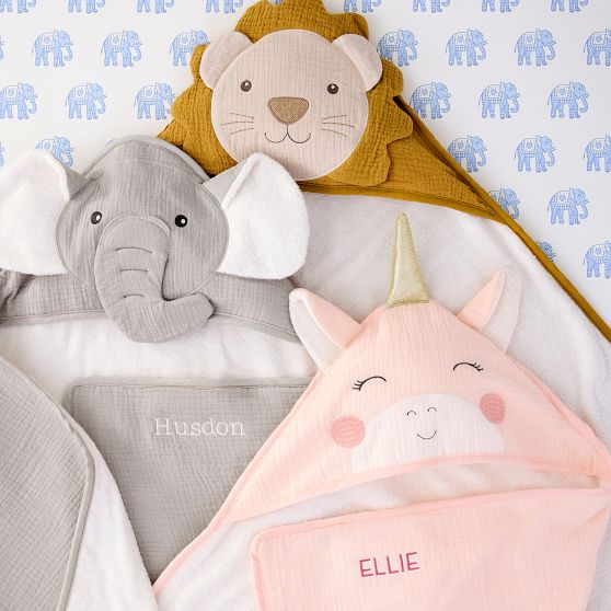 Animal Kids Hooded Towel &amp; Wash Cloth Set