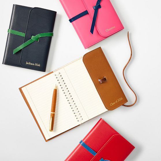 Leather Refillable Journal with Tie