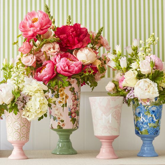 Sanderson Ceramic Pedestal Vase