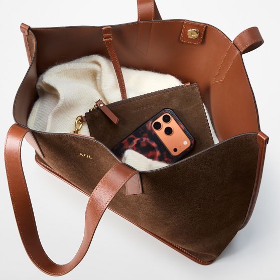 Vail Suede and Leather Tote