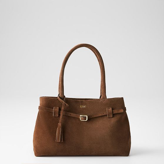 Isabella Belted Suede Handbag