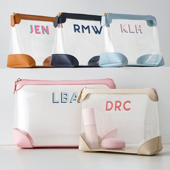 Mark and Graham monogrammed Clear Pouches